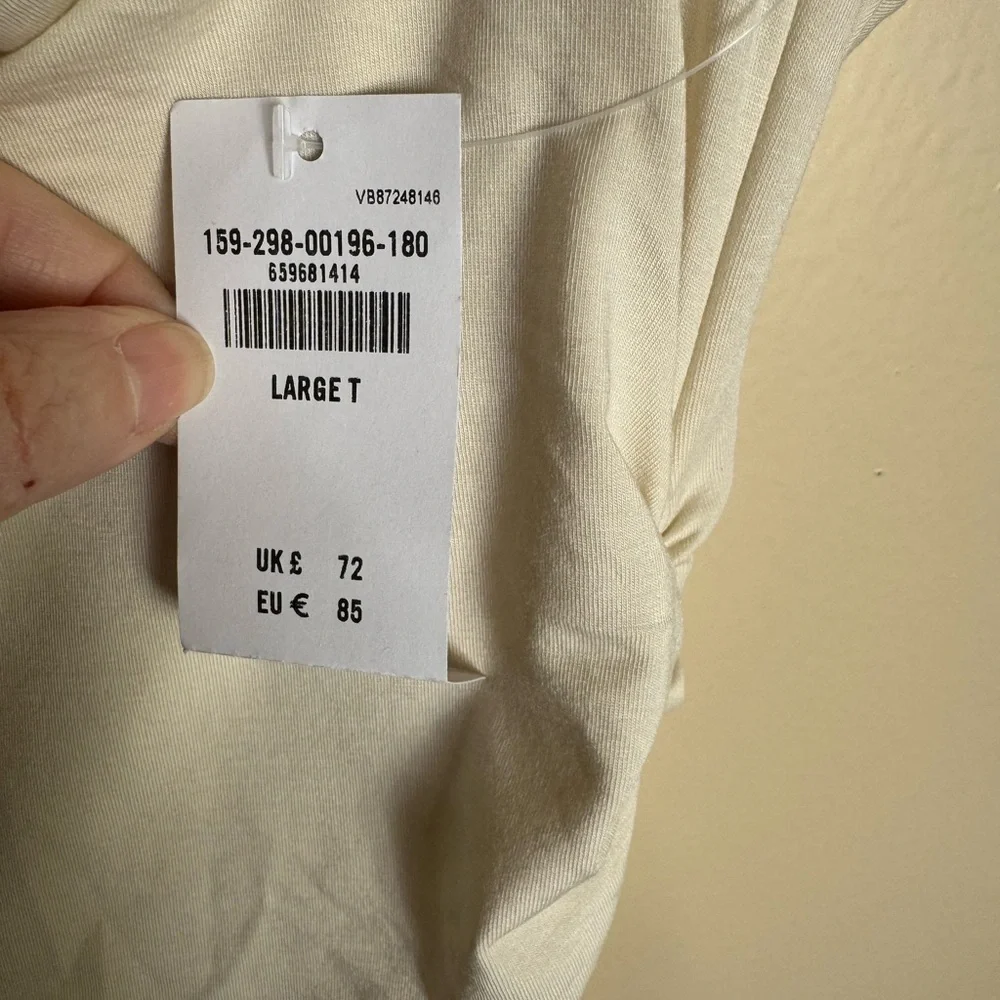 NWT Abecrombie & Fitch Ava Knit Maxi Dress Cream size Large Tall bodycon